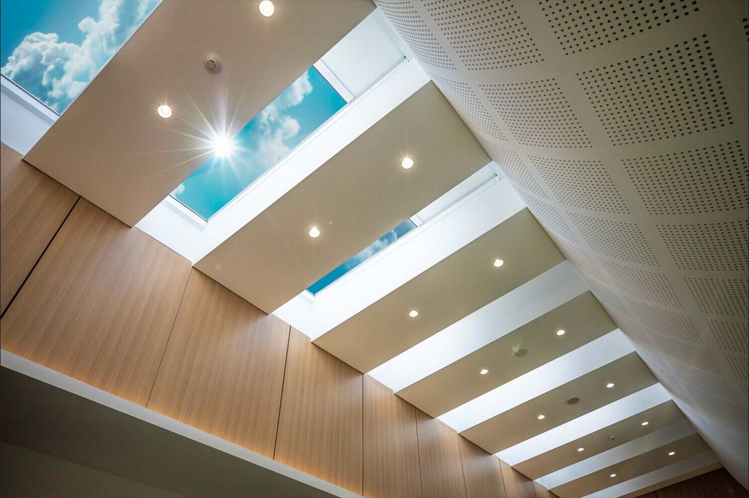 St Edmunds's College Skylights with Blinds