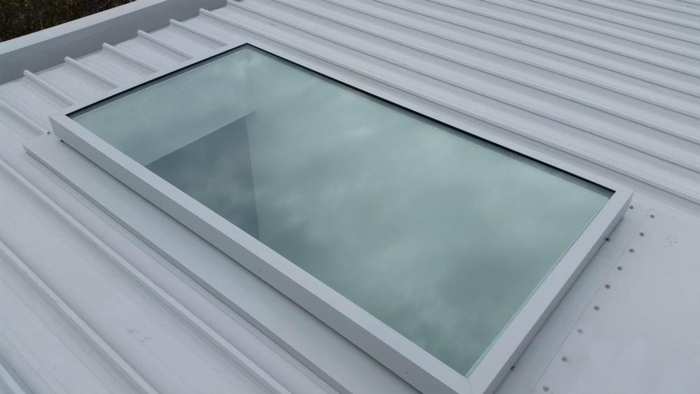Large Fixed Glass Skylight Installation SKYSPAN