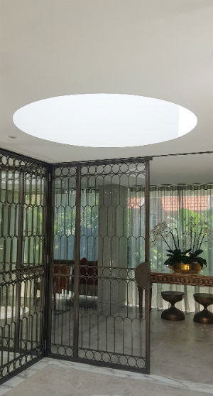 circular glass skylight